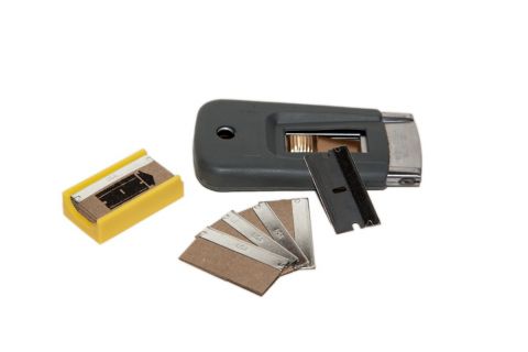 (Glas) Schraper met vervangmesjes