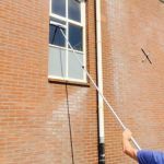 telescoopsteel ramen wassen