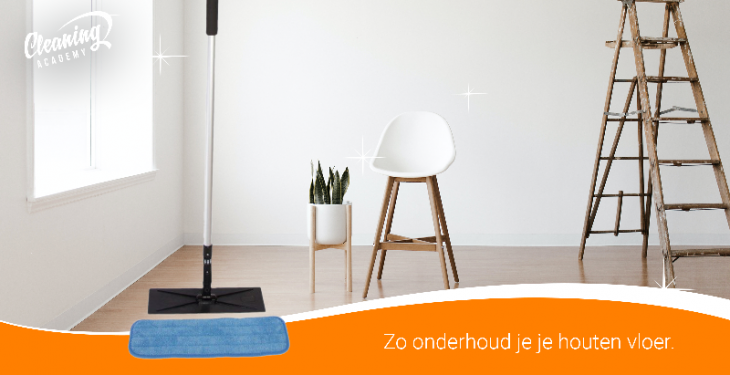 Houten vloer onderhouden met professioneel dweilsyteem