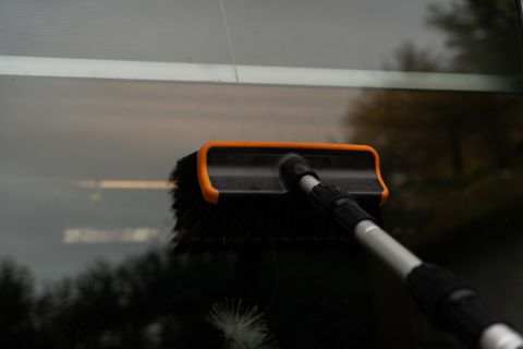 Telescoopsteel 4,2m met waterdoorvoer + borstel