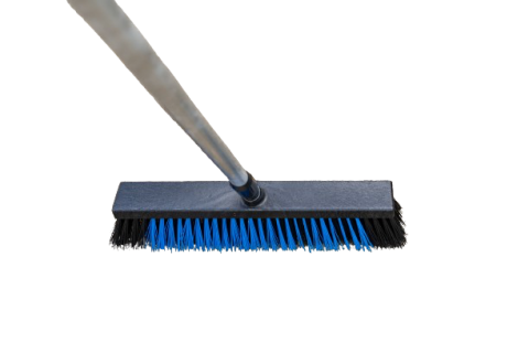 OB Straatbezem blauw + steel 150 cm 