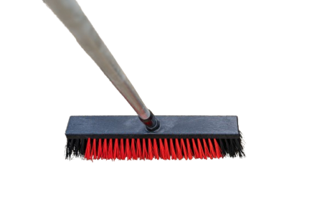 OB Straatbezem rood + steel 150 cm 