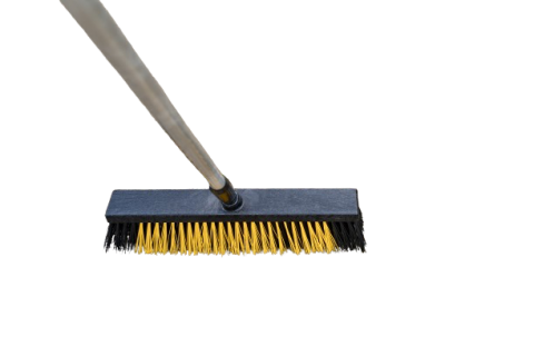 OB Straatbezem geel + steel 150 cm 